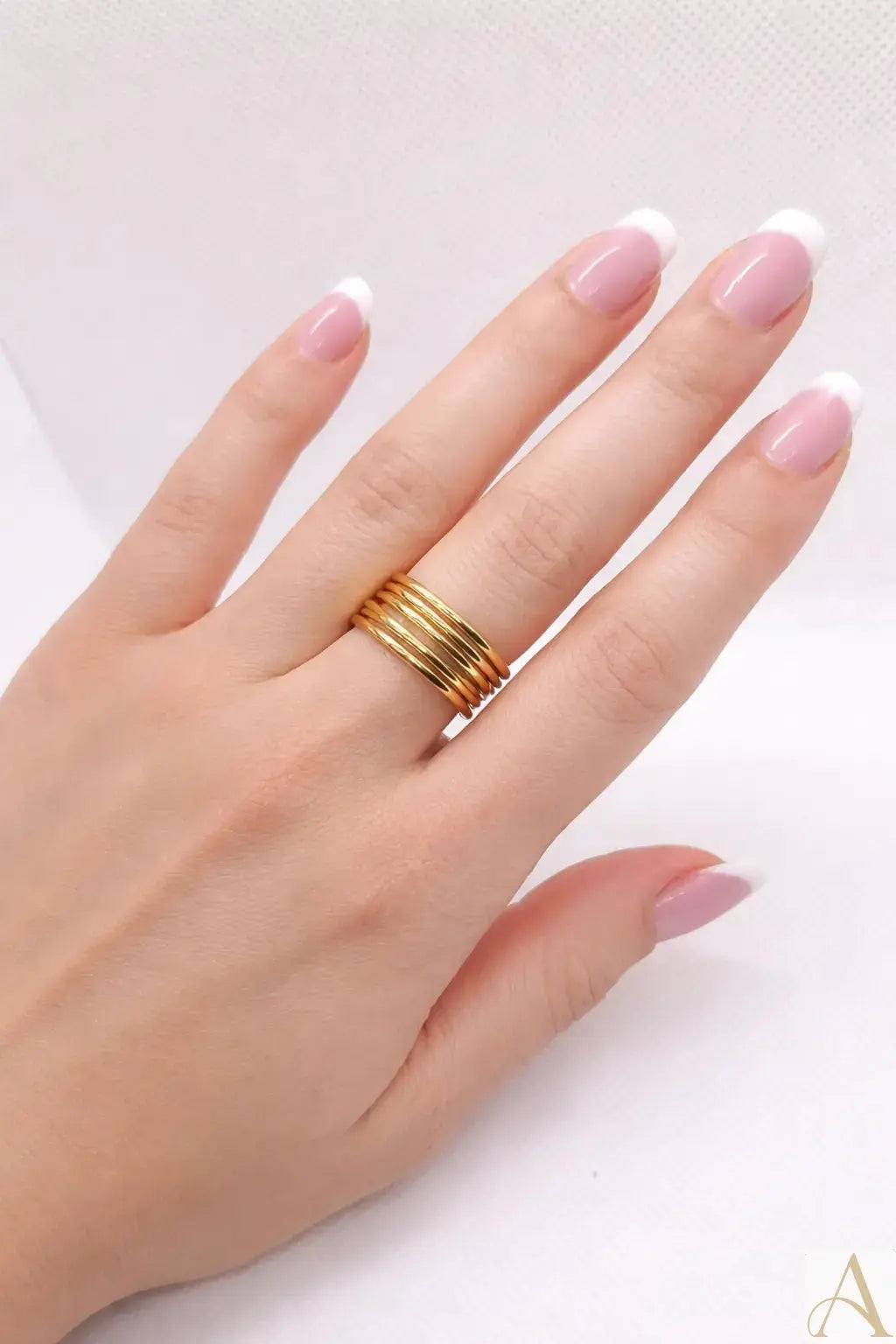 Bague ajustable #Dyna - Bijoux en acier inoxydable Altura Acier