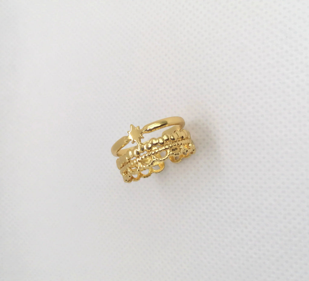 Bague ajustable #Orora - Bijoux en acier inoxydable Altura Acier