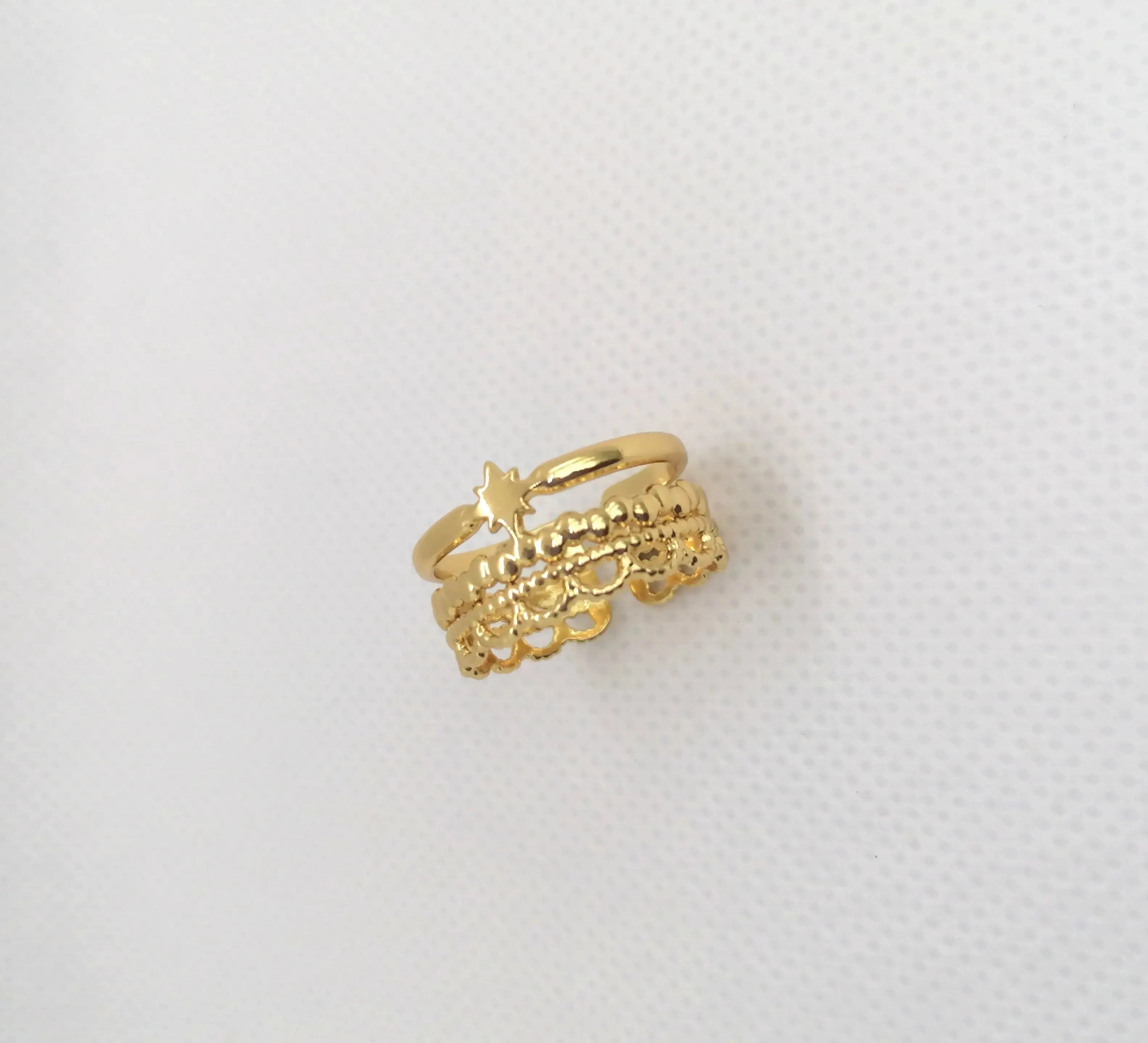 Bague ajustable #Orora - Bijoux en acier inoxydable Altura Acier