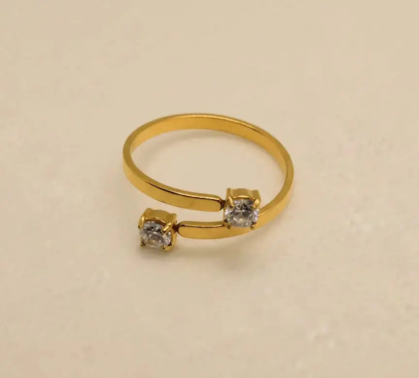 Bague ajustable #Tyna - Bijoux en acier inoxydable Altura Acier