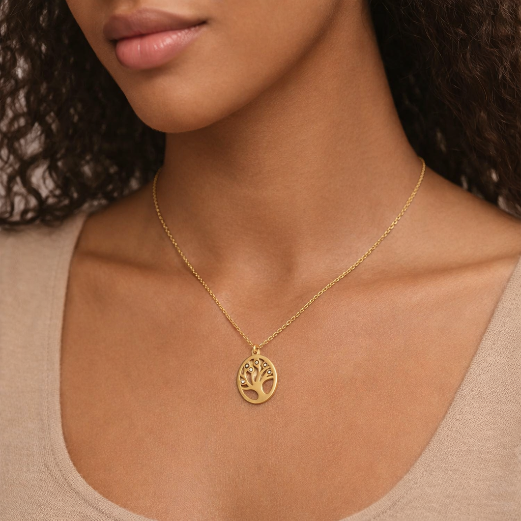 Collier #Arbre de vie - Bijoux en acier inoxydable Altura Acier