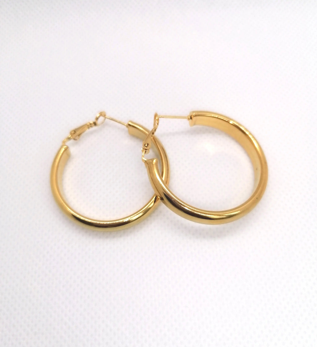 Boucles d'oreilles #Créola - Bijoux en acier inoxydable Altura Acier