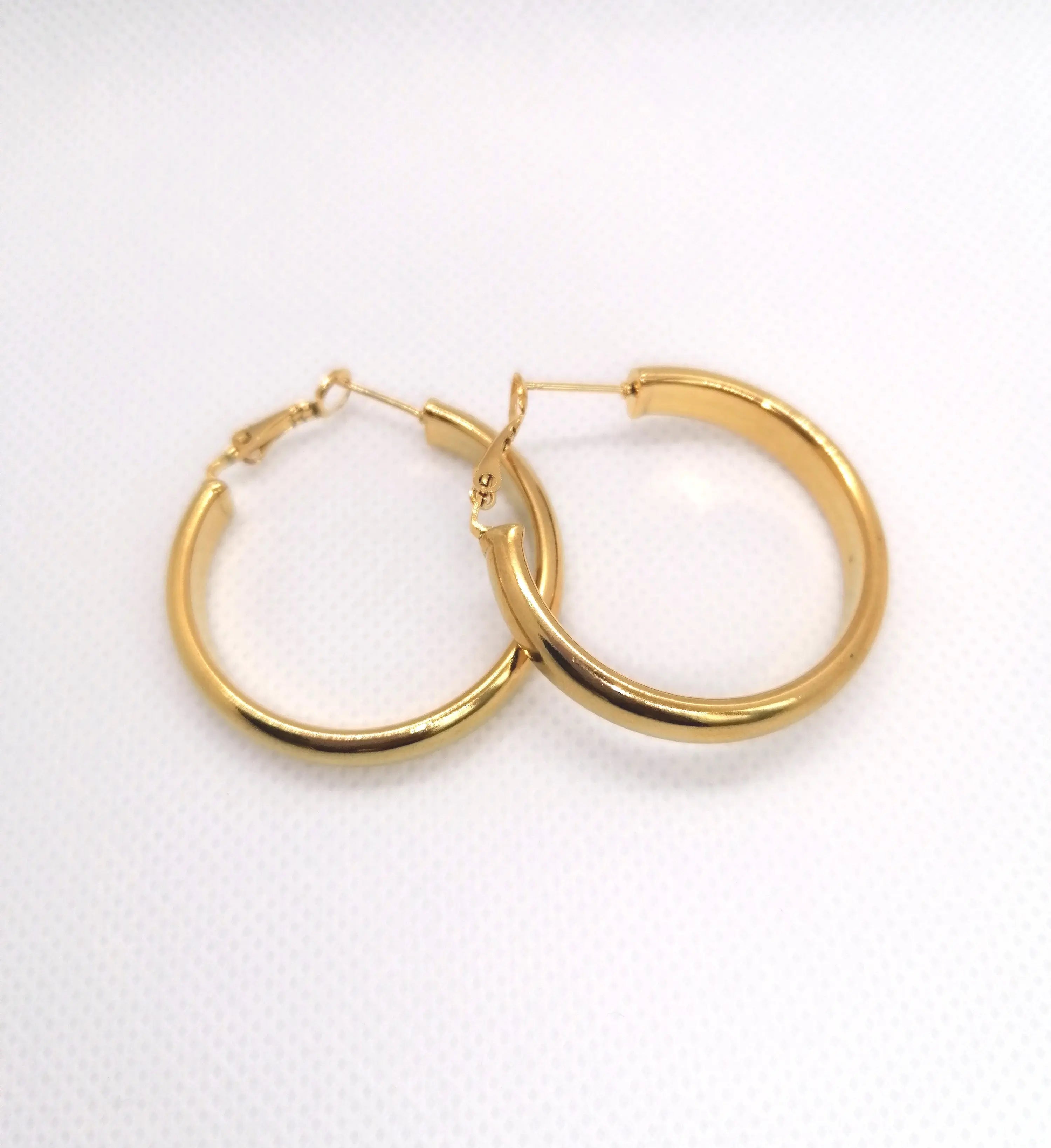 Boucles d'oreilles #Créola - Bijoux en acier inoxydable Altura Acier