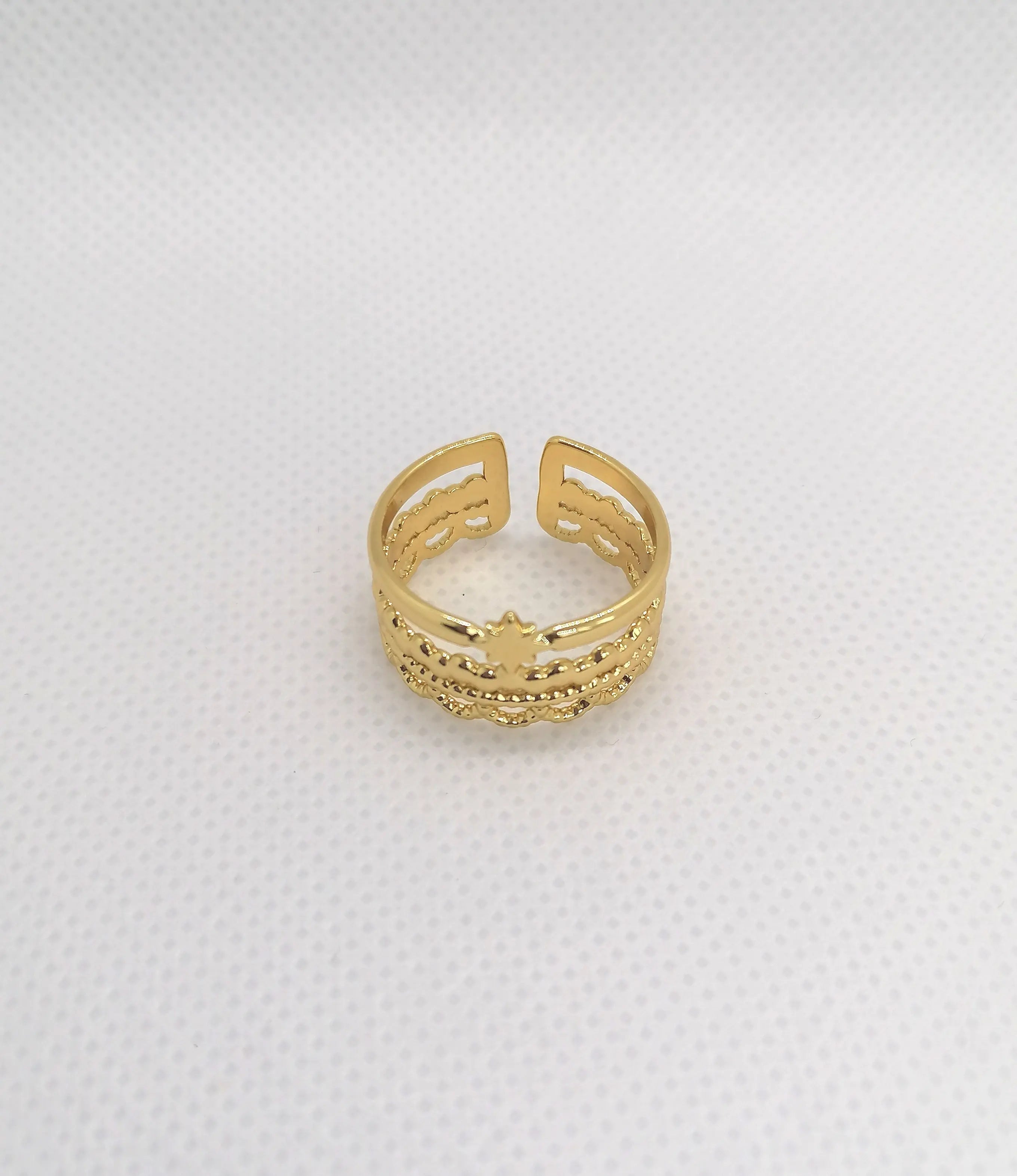 Bague ajustable #Orora - Bijoux en acier inoxydable Altura Acier