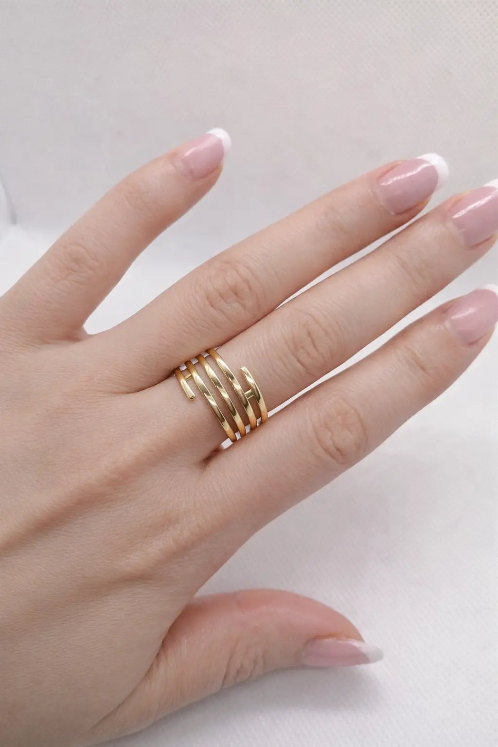 Bague ajustable #Mila - Bijoux en acier inoxydable Altura Acier